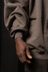 RICK OWENS-KNIT SWEATSHIRT-HUN HOODIE-FP-DUST