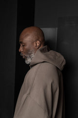 RICK OWENS-KNIT SWEATSHIRT-HUN HOODIE-FP-DUST