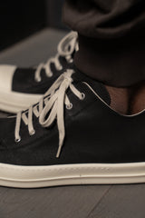 RICK OWENS-DENIM SHOES-DU01F-DBK911-BLACK/MILK/MILK