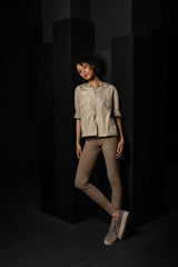 KATHARINA HOVMAN-BIG BLOUSE SHORT-261240-SAND