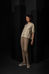 KATHARINA HOVMAN-BIG BLOUSE SHORT-261240-SAND