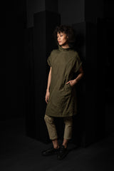 KATHARINA HOVMAN-COLLAR DRESS-261477-OLIVE/FLOWER