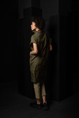 KATHARINA HOVMAN-COLLAR DRESS-261477-OLIVE/FLOWER