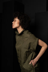 KATHARINA HOVMAN-COLLAR DRESS-261477-OLIVE/FLOWER