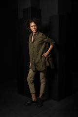 KATHARINA HOVMAN-OVERSIZEHEMD-261453-OLIVE/FLOWER