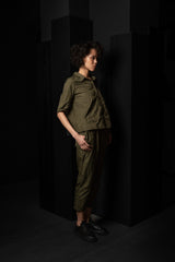 KATHARINA HOVMAN-LEGER PANTS-261423-OLIVE/FLOWER