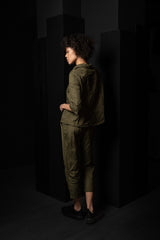 KATHARINA HOVMAN-LEGER PANTS-261423-OLIVE/FLOWER