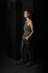 RICK OWENS- DENIM PANTS-MASTODON CUT-SDBK-BLACK