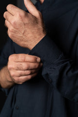 HANNIBAL COLLECTION-SHIRT-JAKOB 143.-DEEP OCEAN CRINKLE