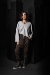 RICK OWENS-PANTS-PRISONER-RIG-DARK DUST