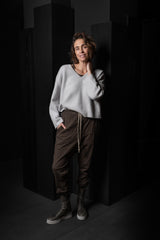 RICK OWENS-PANTS-PRISONER-RIG-DARK DUST