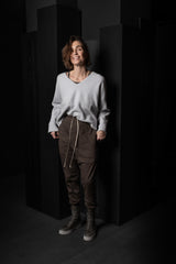 RICK OWENS-PANTS-PRISONER-RIG-DARK DUST