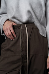 RICK OWENS-PANTS-PRISONER-RIG-DARK DUST