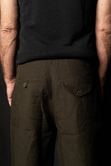 HANNIBAL COLLECTION-TROUSERS-HABIB233.-DARK OLIVE