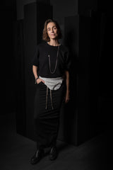 RICK OWENS-SKIRT-PULL ON PILLAR-RN-BLACK