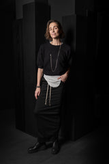 RICK OWENS-SKIRT-PULL ON PILLAR-RN-BLACK