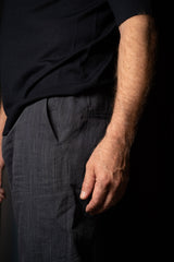 HANNIBAL COLLECTION-TROUSERS-HARRIS 231.-BLUE SHALE
