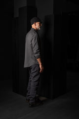 HANNIBAL COLLECTION-SHIRT-JOLLE 153.-ANTHRACITE CRINKLE