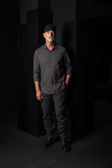 HANNIBAL COLLECTION-SHIRT-JOLLE 153.-ANTHRACITE CRINKLE