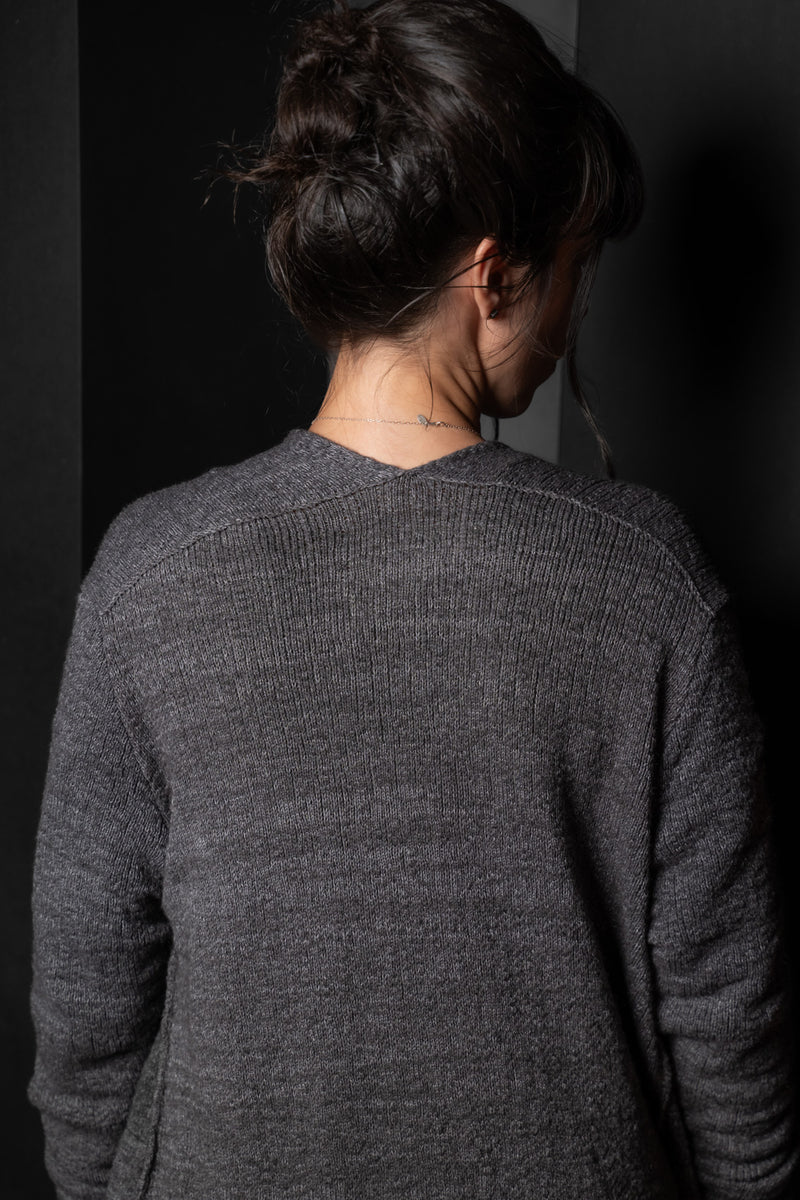 DANIEL ANDRESEN-LONG CARDIGAN-KARAKA-CHARCOAL