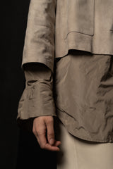 ARMA-LEATHER JACKET-ZHOU-GREY TAUPE