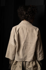 ARMA-LEATHER JACKET-ZHOU-GREY TAUPE