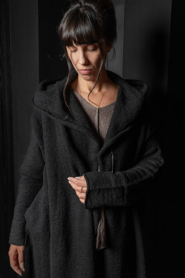 DANIEL ANDRESEN-CARDIGAN-TULIP-BLACK