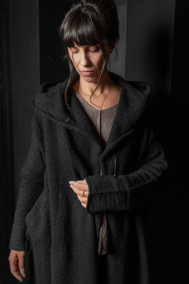 DANIEL ANDRESEN-CARDIGAN-TULIP-BLACK