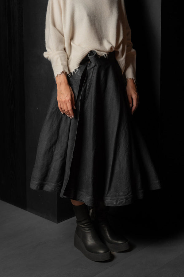 RUNDHOLZ-SKIRT-1030314-BLACK GLOSS