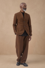 HANNIBAL COLLECTION-TROUSERS-HOMER 222.-CHOCOLATE