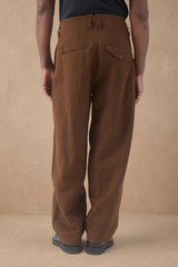 HANNIBAL COLLECTION-TROUSERS-HOMER 222.-CHOCOLATE