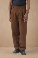 HANNIBAL COLLECTION-TROUSERS-HOMER 222.-CHOCOLATE