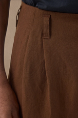 HANNIBAL COLLECTION-TROUSERS-HOMER 222.-CHOCOLATE