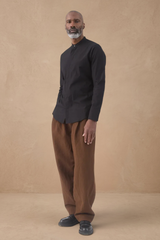 HANNIBAL COLLECTION-TROUSERS-HOMER 222.-CHOCOLATE