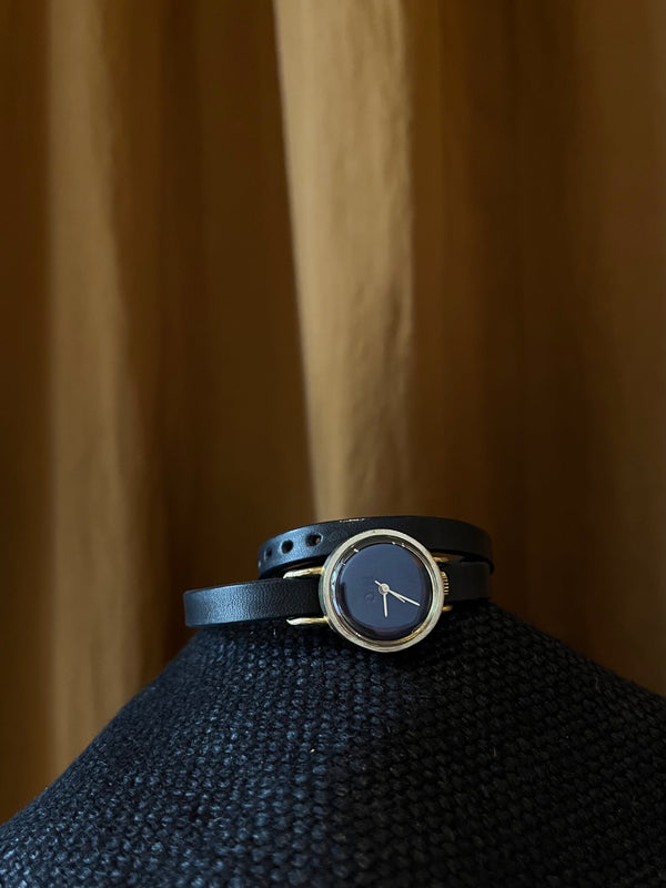 NEJICOMMU-WATCH-REKI 2 WRAP ROUND-BLACK/GOLD