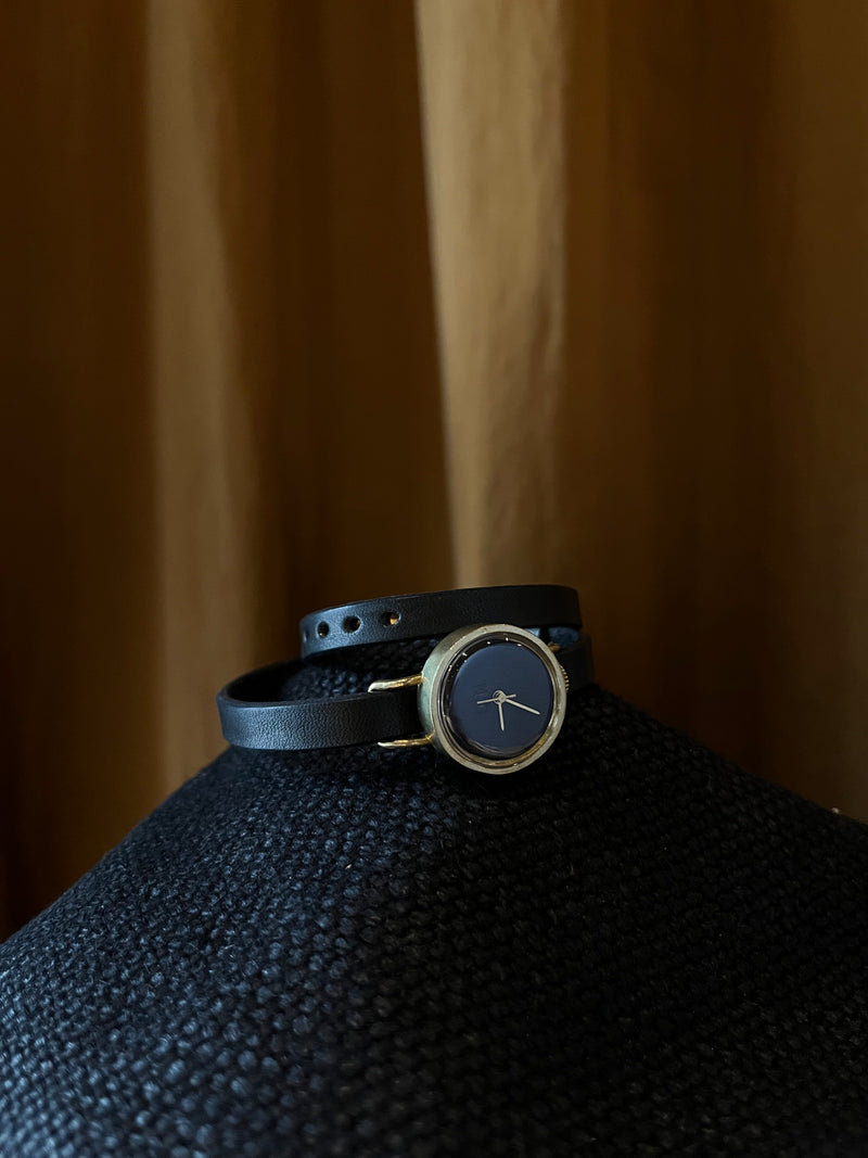 NEJICOMMU-WATCH-REKI 2 WRAP ROUND-BLACK/GOLD