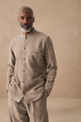 HANNIBAL COLLECTION-SHIRT-PIERCE 101.-NUTMEG