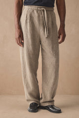 HANNIBAL COLLECTION-TROUSERS-WIKTOR 236.-NUTMEG