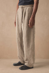 HANNIBAL COLLECTION-TROUSERS-WIKTOR 236.-NUTMEG