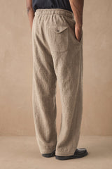 HANNIBAL COLLECTION-TROUSERS-WIKTOR 236.-NUTMEG