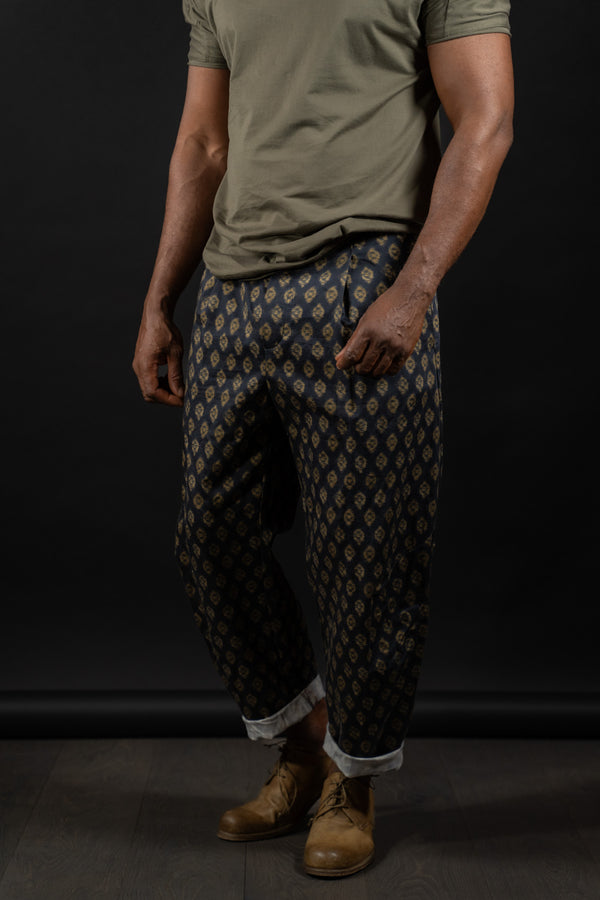 FORME D'EXPRESSION-PANTS-HP030-MIDNIGHT IKAT