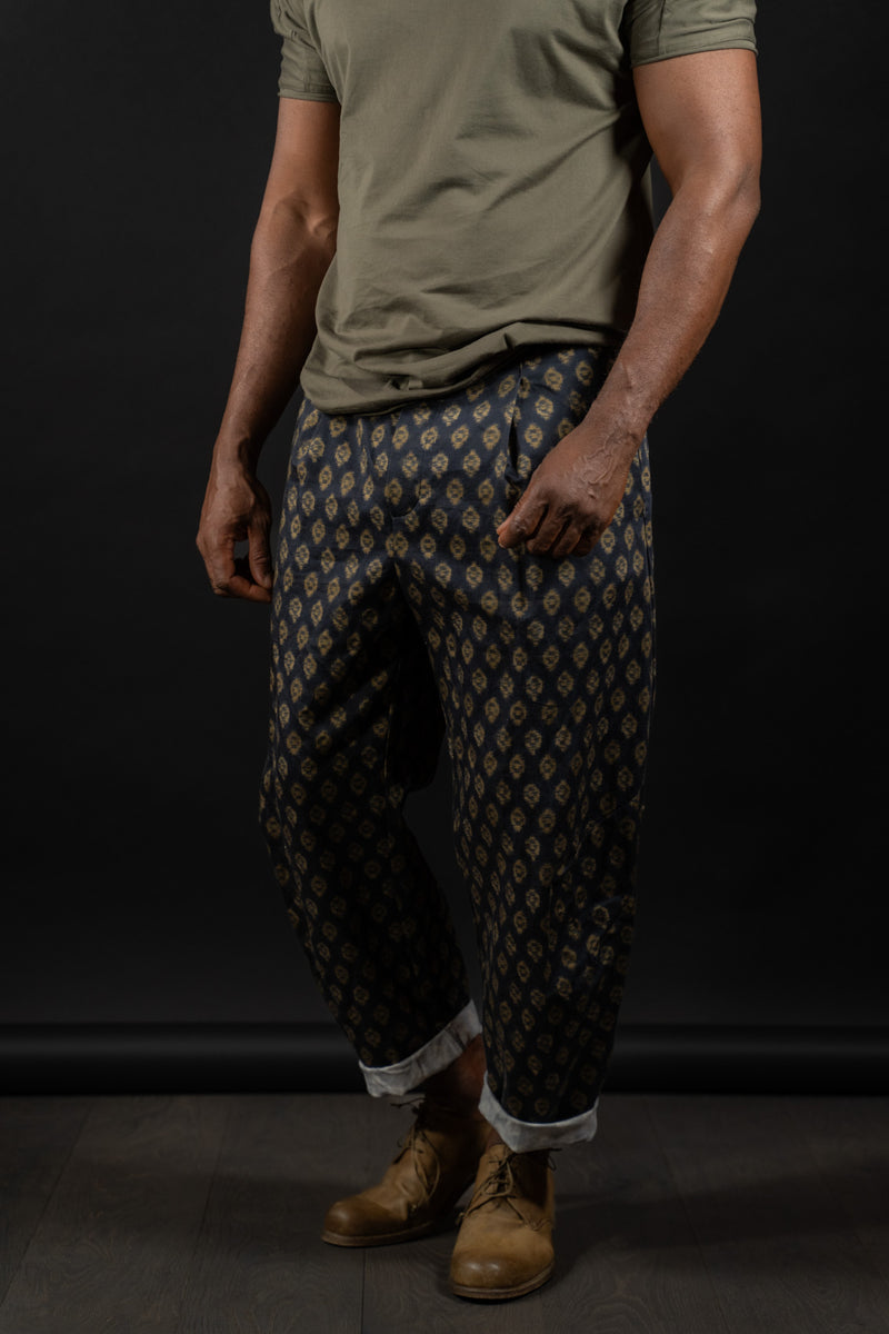 FORME D'EXPRESSION-PANTS-HP030-MIDNIGHT IKAT