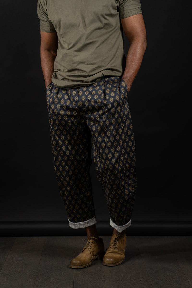 FORME D'EXPRESSION-PANTS-HP030-MIDNIGHT IKAT