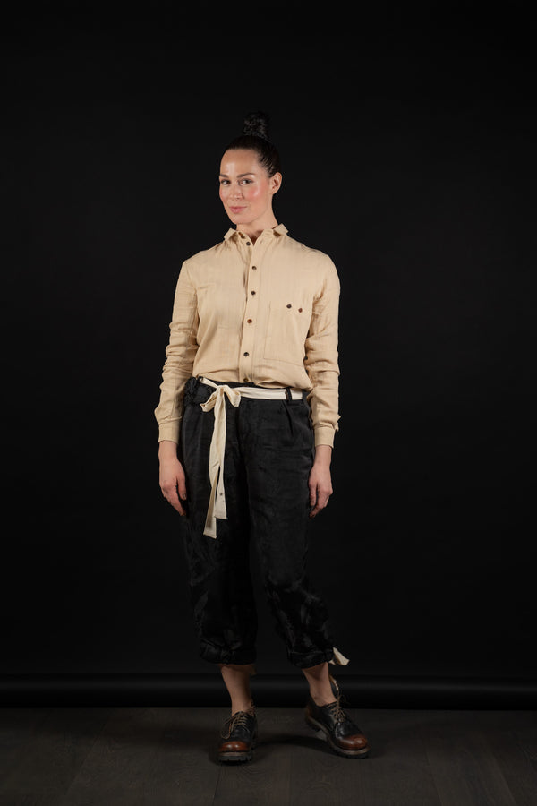 ALEKSANDR MANAMIS-PANTS-CROP BOW-1250320-BLACK