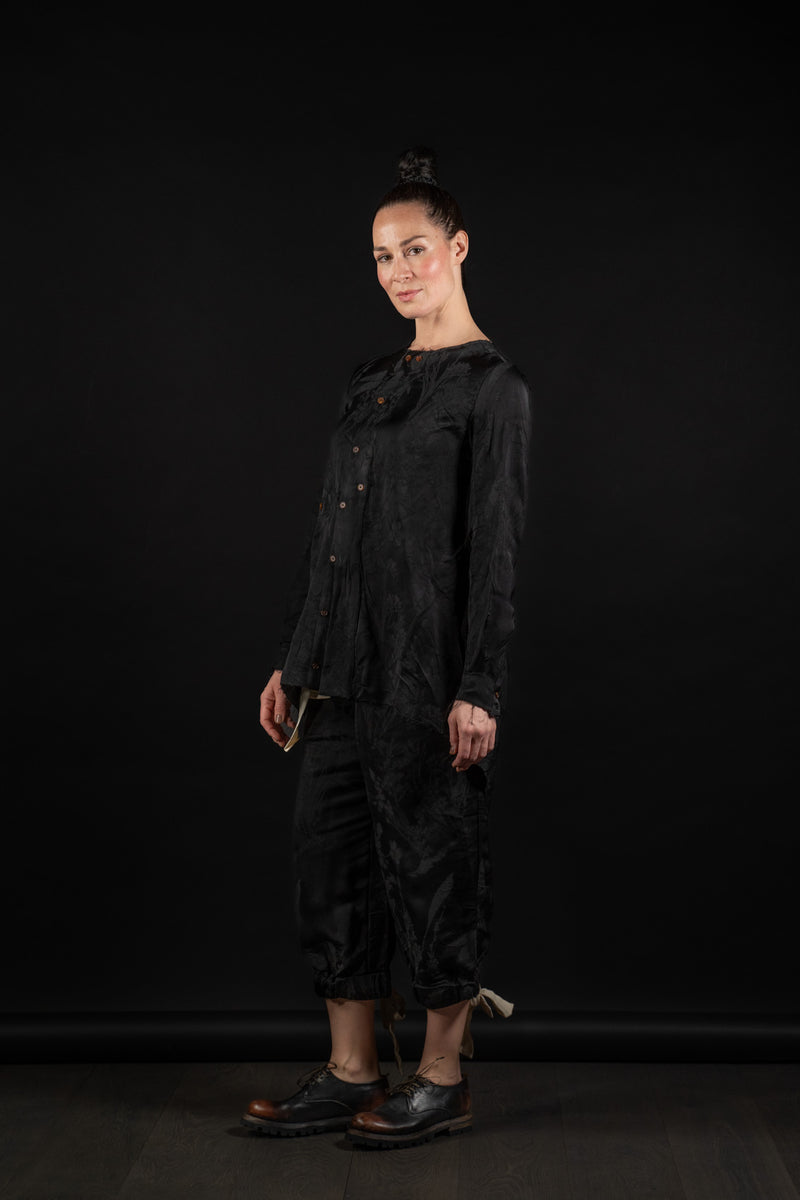 ALEKSANDR MANAMIS-SHIRT-SLIT BACK-1250317-BLACK