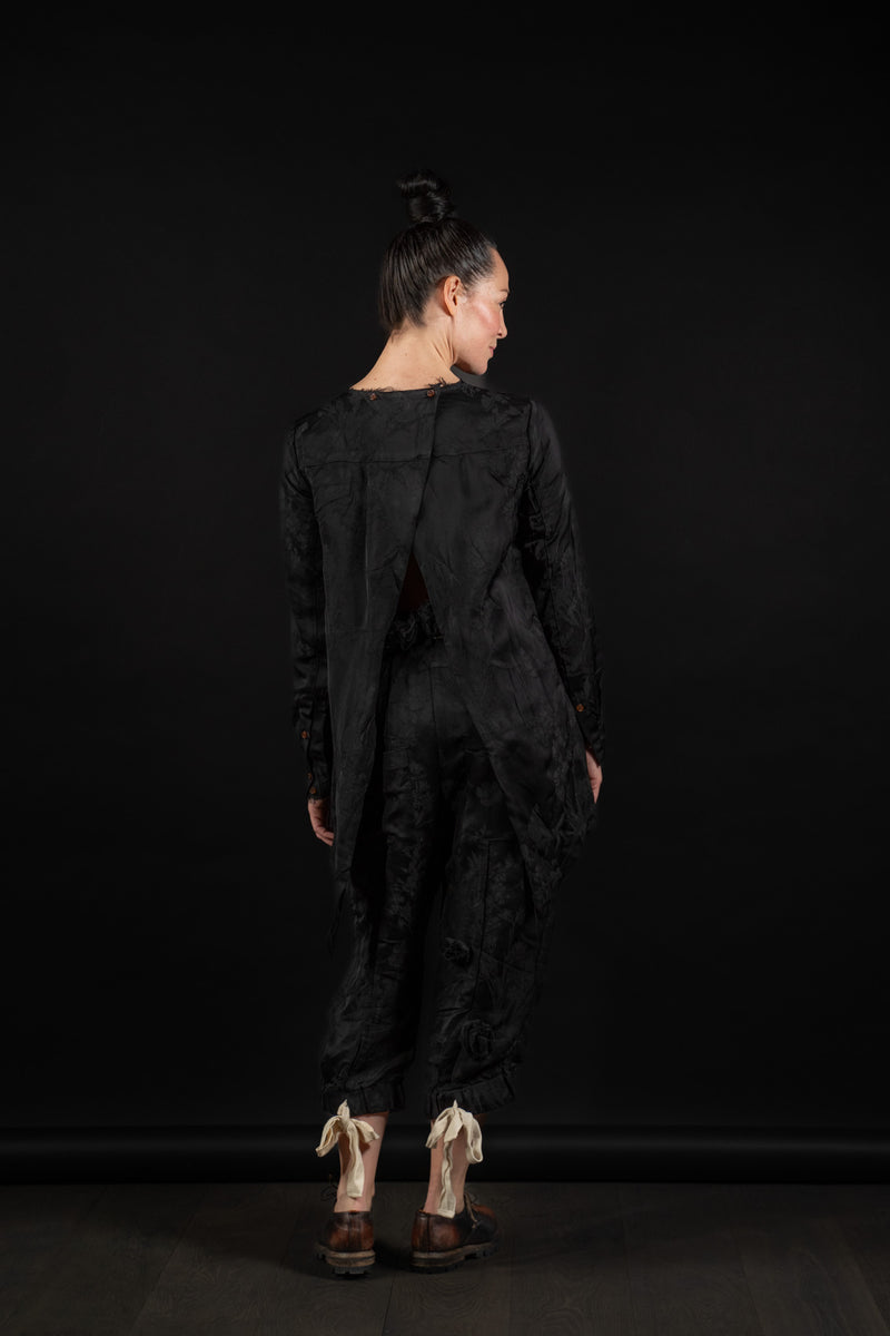 ALEKSANDR MANAMIS-SHIRT-SLIT BACK-1250317-BLACK
