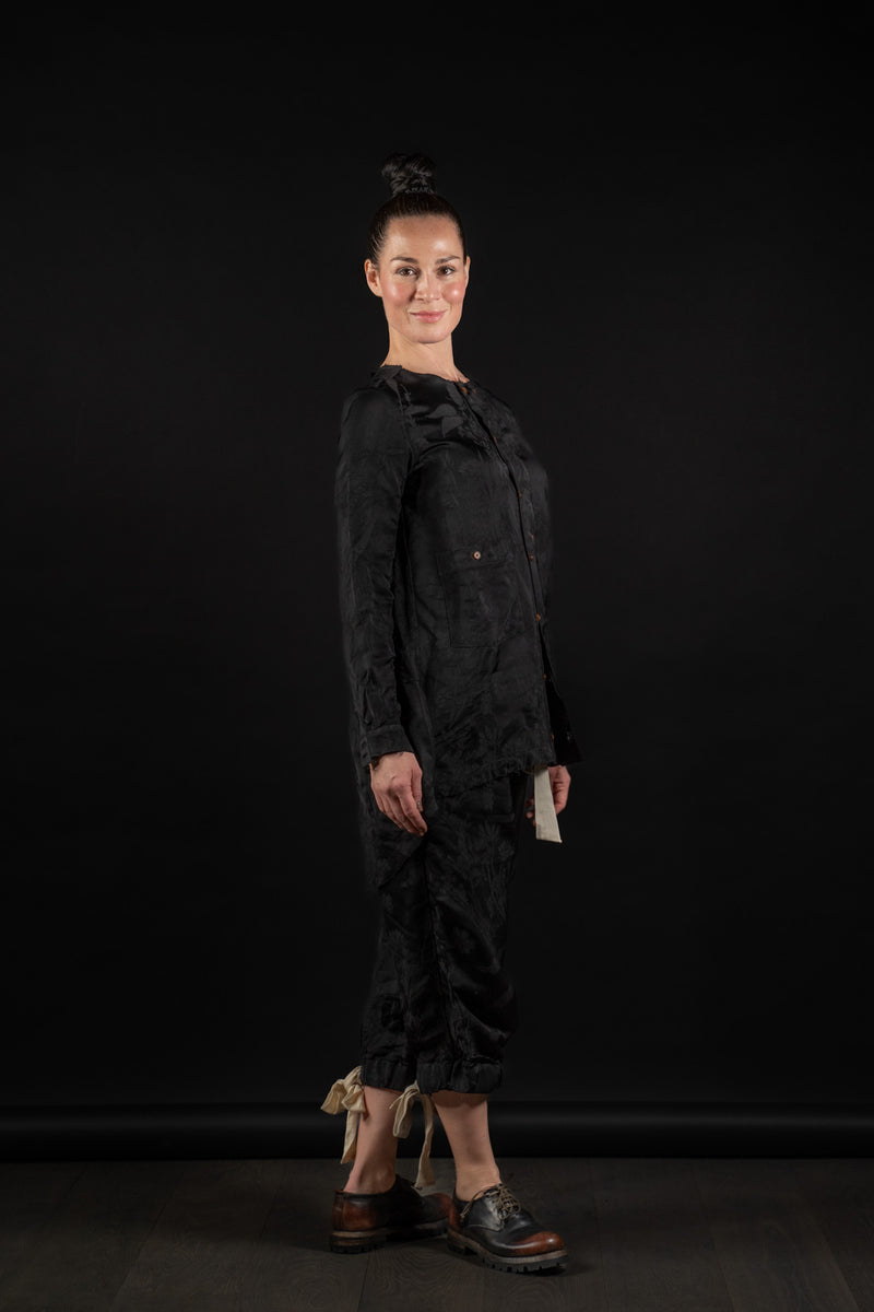 ALEKSANDR MANAMIS-SHIRT-SLIT BACK-1250317-BLACK