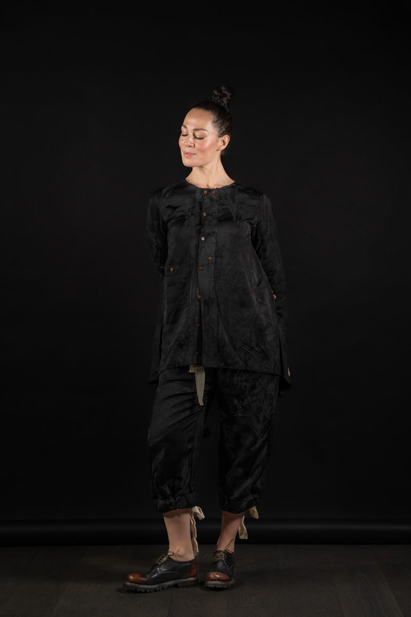 ALEKSANDR MANAMIS-SHIRT-SLIT BACK-1250317-BLACK