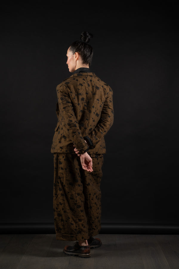 ALEKSANDR MANAMIS-PANTS-WIDE CROP-1251380-BROWN/BLACK