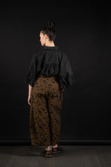 ALEKSANDR MANAMIS-PANTS-WIDE CROP-1251380-BROWN/BLACK